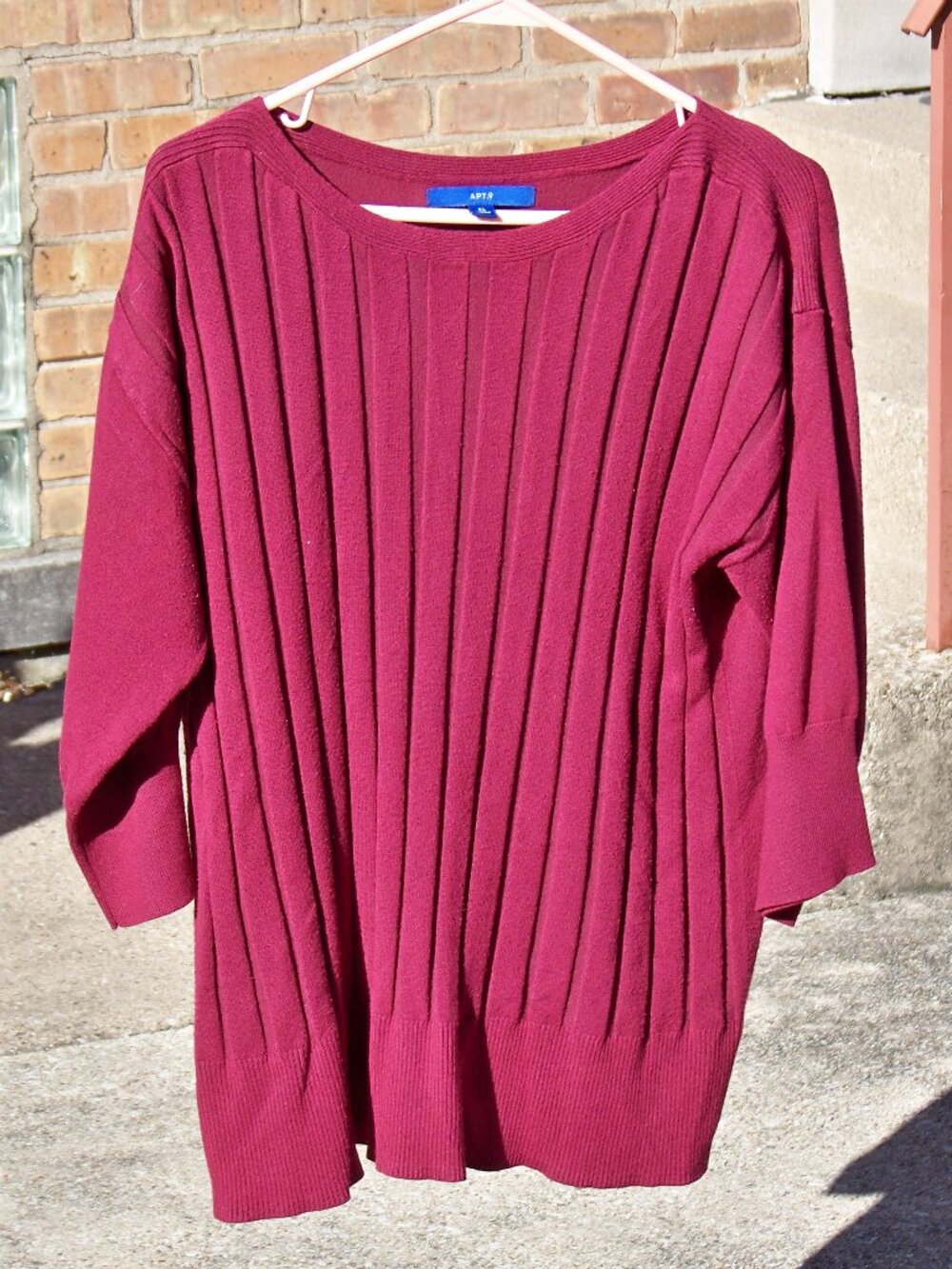 Apt. 9 Women's Maroon Sweater, Size XL